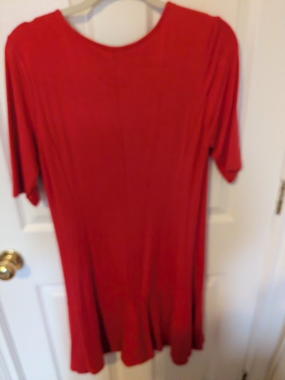 Donna Ricco Womens Coral Short Sleeve Swing Dress Sz M EUC